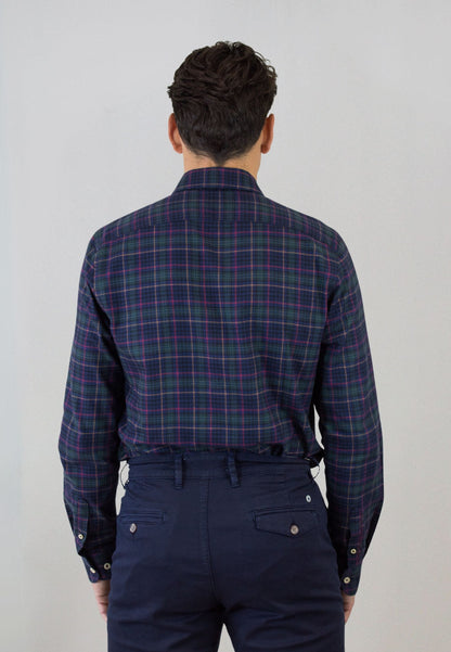 Camisa de cuadro marino