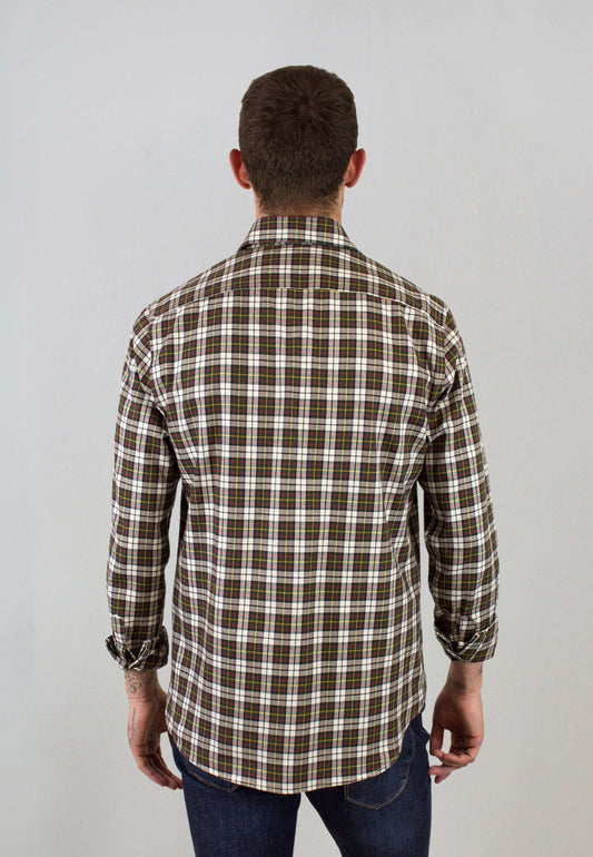 Camisa de cuadro blanco