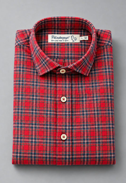 Camisa de cuadros rojos