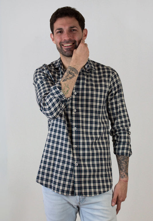 Camisa de cuadros verdes