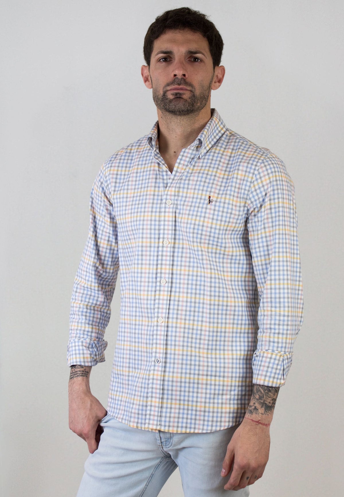 Pink striped oxford shirt