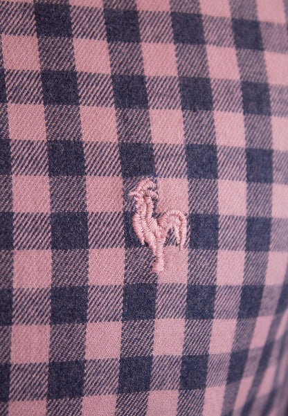 Camisa de franela a cuadros burgundi
