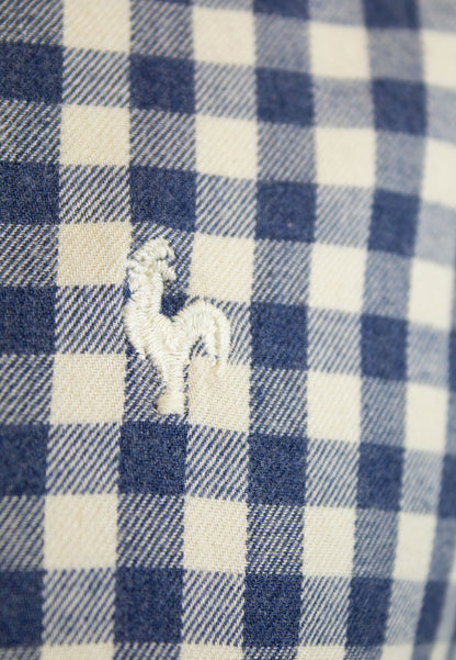 Camisa de franela a cuadros beige