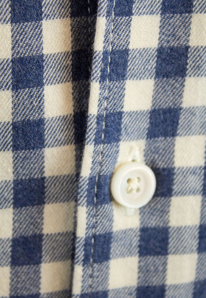 Camisa de franela a cuadros beige