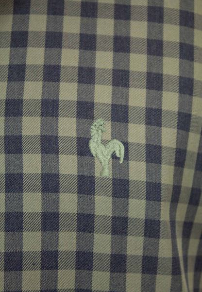 Camisa de franela a cuadros kaki