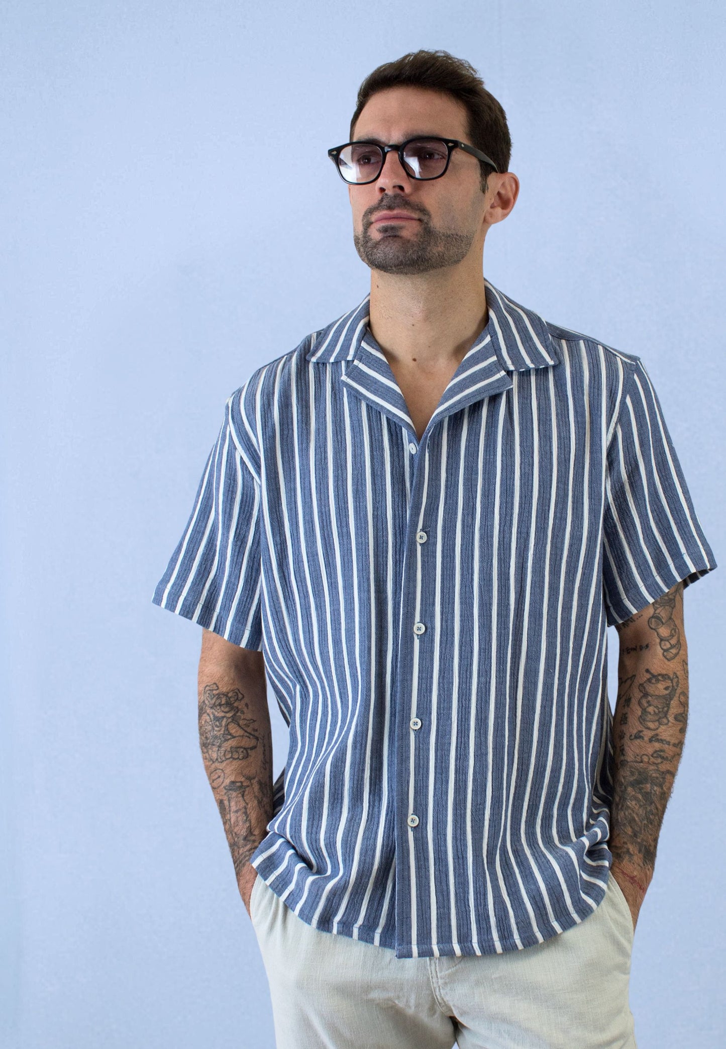 Light blue gingham shirt